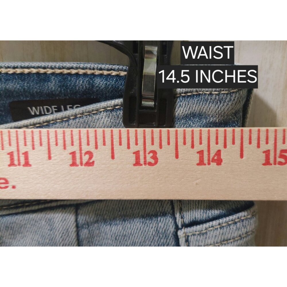 Judy Blue Womens Wide Leg Button-Fly Light Wash Denim Jeans Size 5/27 - Picture 8 of 12
